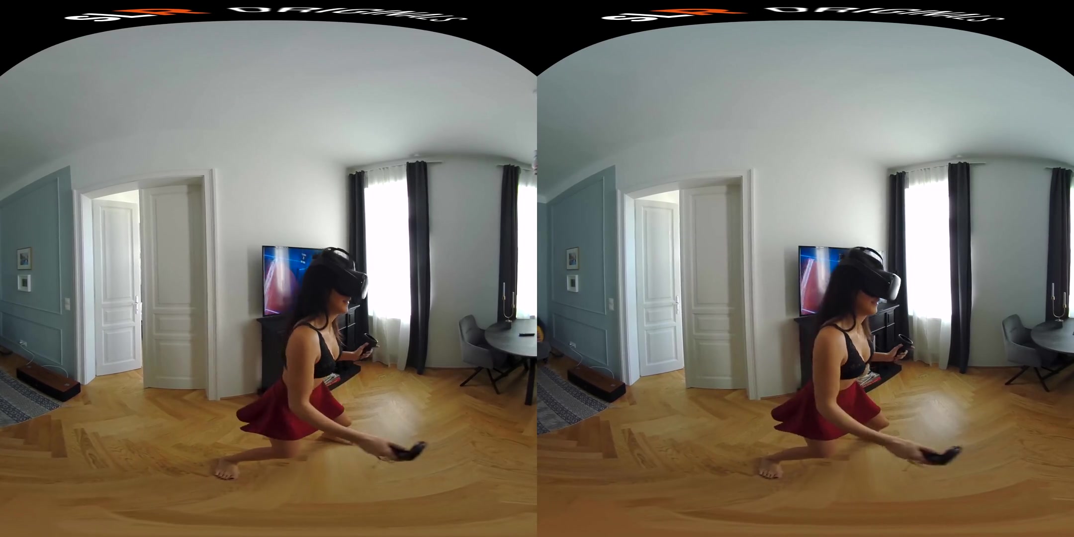 Carolina Abril Enjoying Beatsaber in VR - SexLikeReal