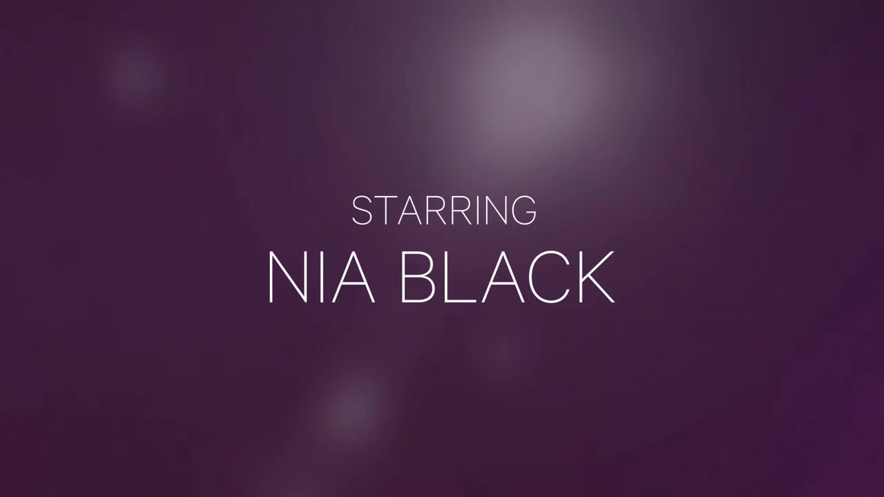 Rimjob from a black haired tattooed Nia Black with a cumshot