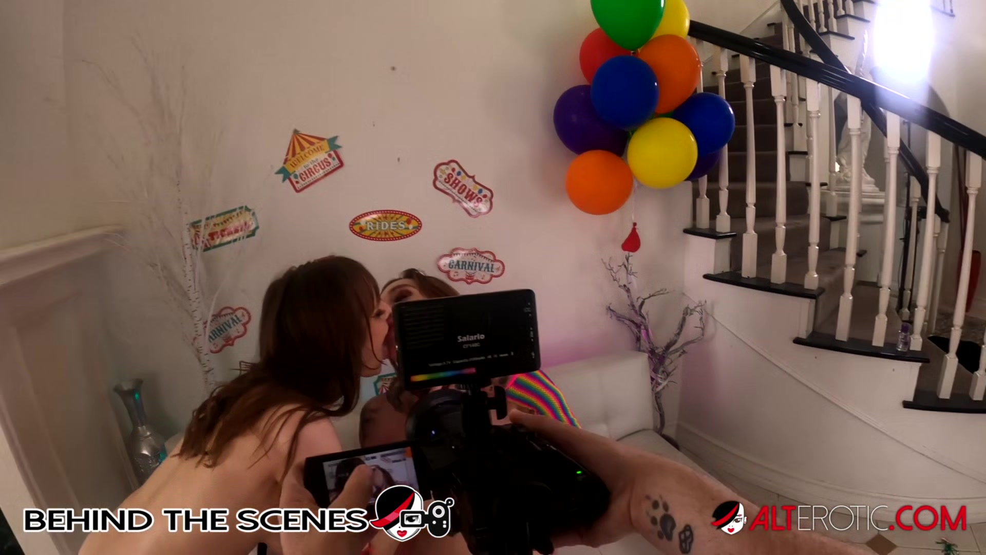 Misha Montana and Rebecca Vanguard Sharing Johnny Nitro BTS - AltErotic