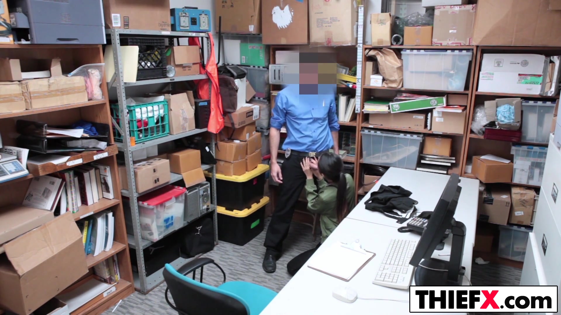 Asian Thief Jade Noir Gets Punished