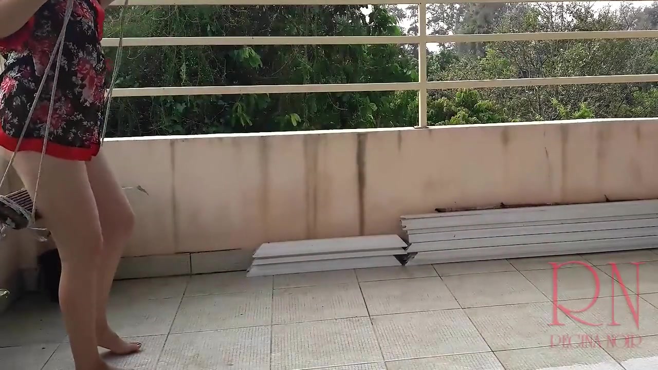Cute Housewife Has Fun Without Panties On The Swing Slut Swings And Shows Her Perfect Pussy 1