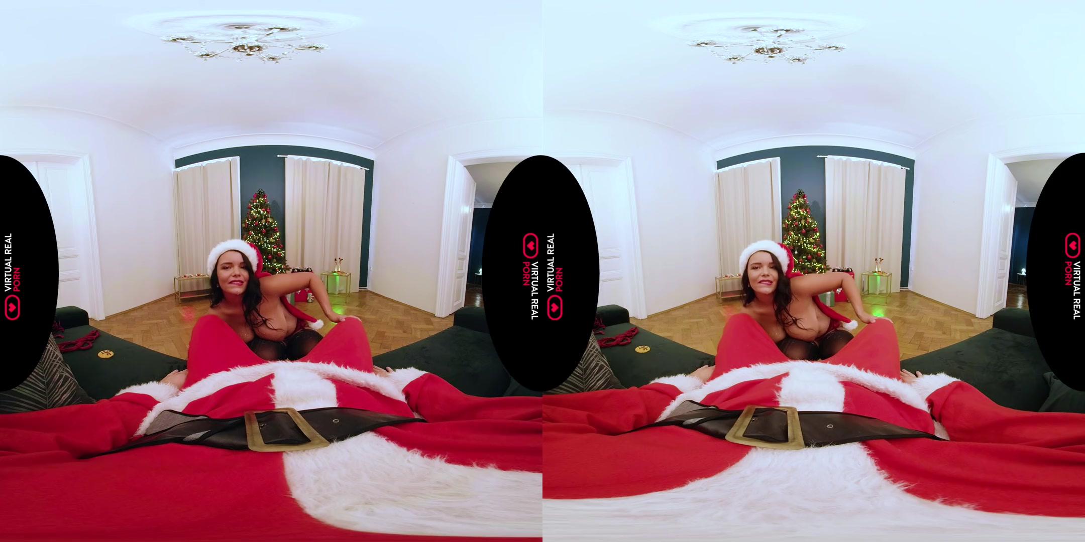 Stealing Santa' Cookies and Cream - Huge Tits Cutie Fucks in POV VR