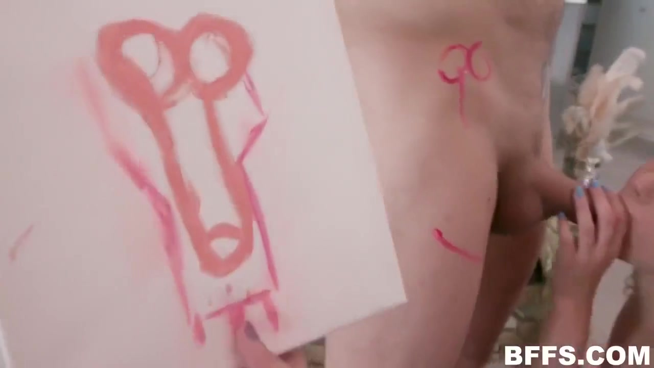 Three Kinky Art Babes Getting Their Tiny Pussies Shagged