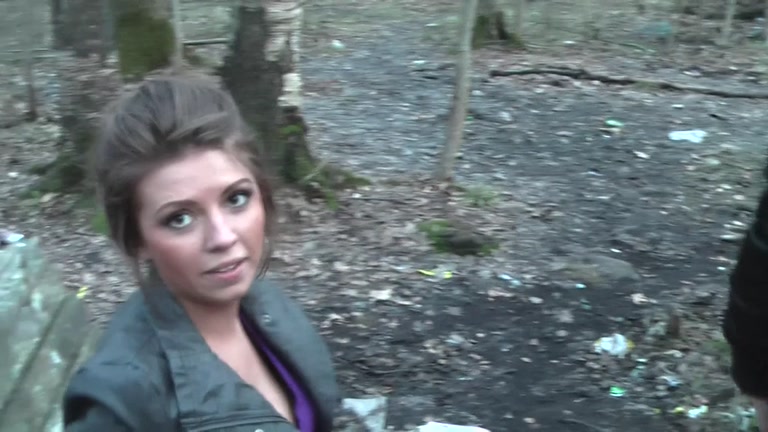 Outdoor pickup sex with a busty babe
