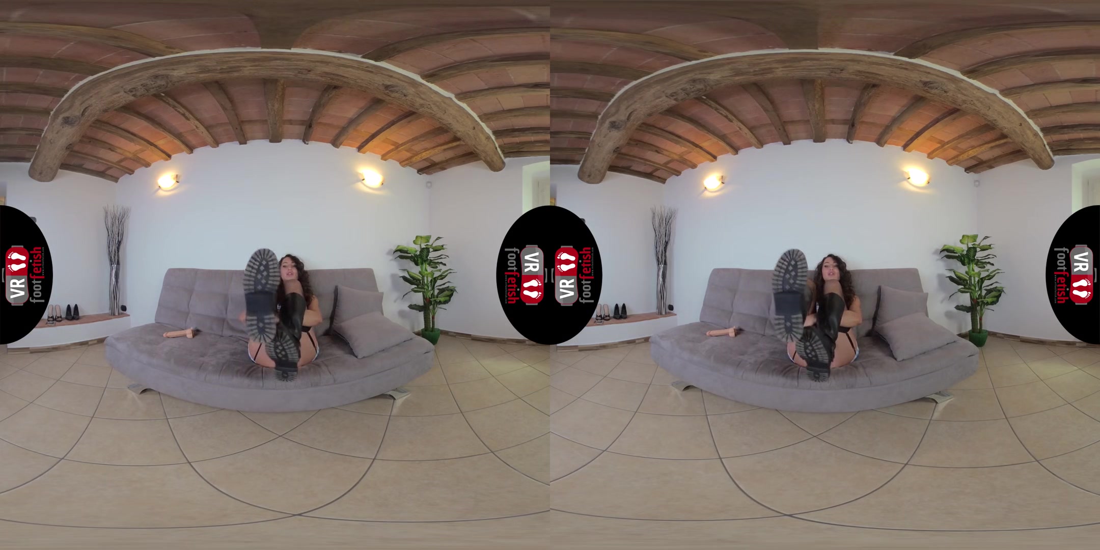 Insanely Hot Thena Shows Off Her Sexy Body In Back Seam Stockings - Foot and Leg Fetish VR