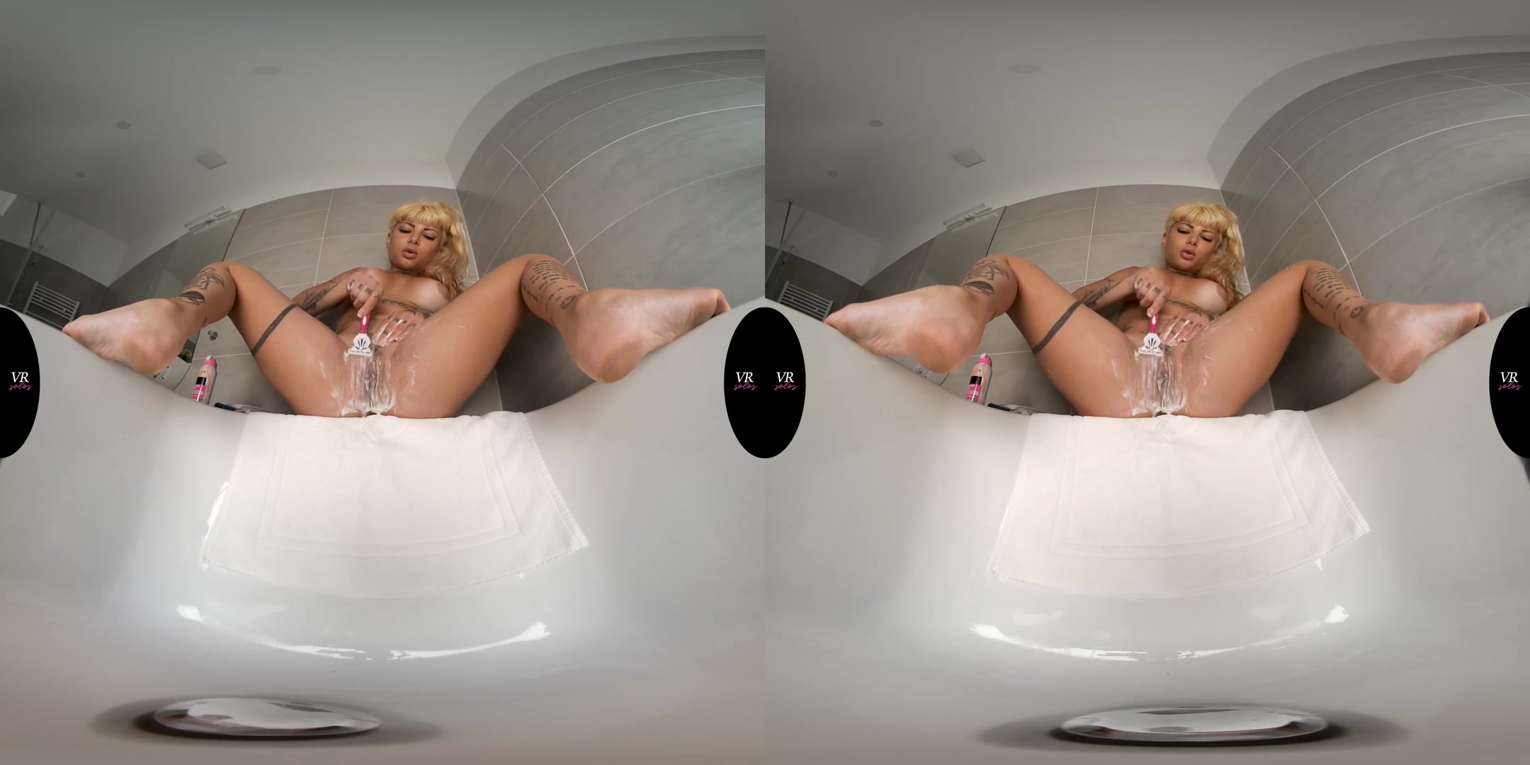 Katerina Kalista - Shaving; Busty Blonde Amateur Pussy Shaving Fetish