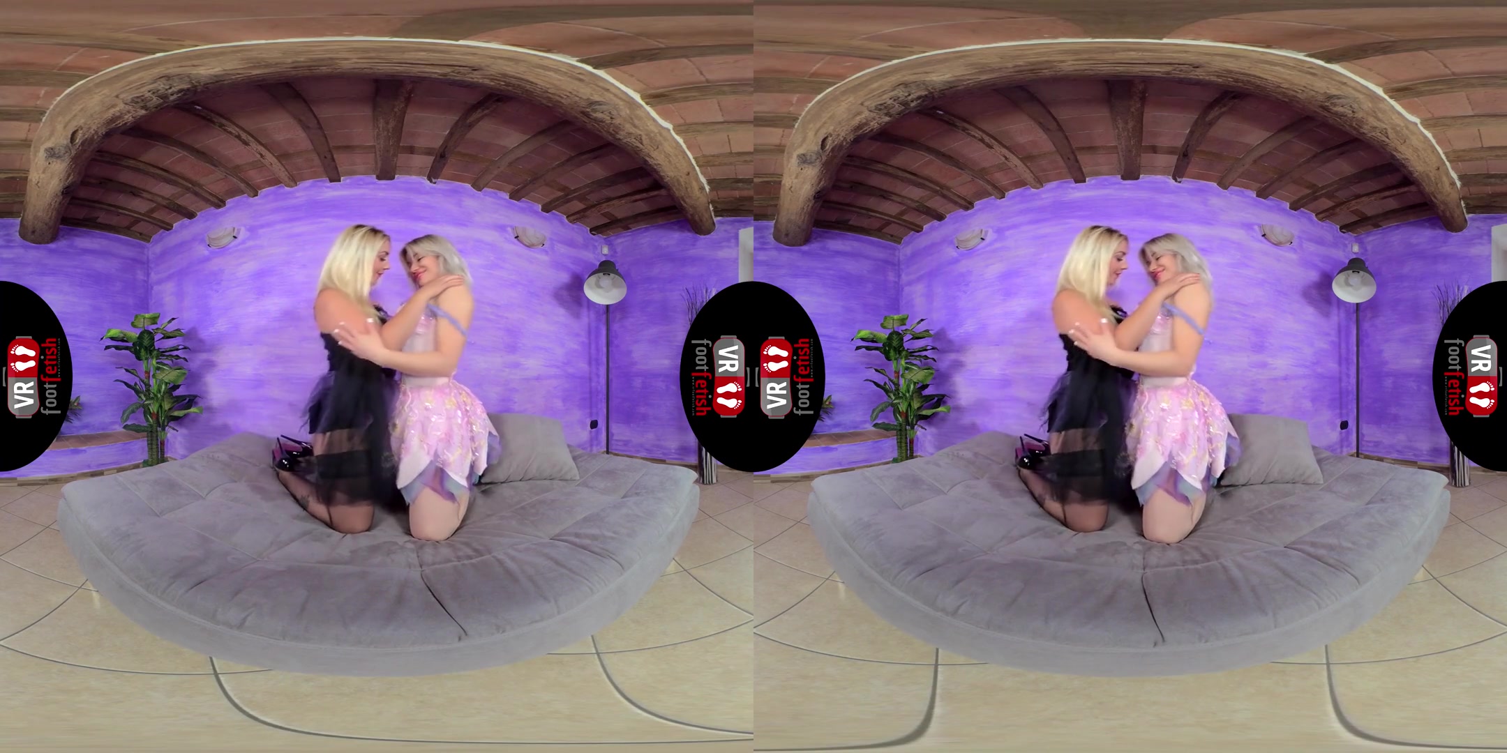 Pamela Strong And Lara Blonde Bring Your Sexual Fantasies To Life; Lesbian Foot Fetish Leg Worship 3D Porn