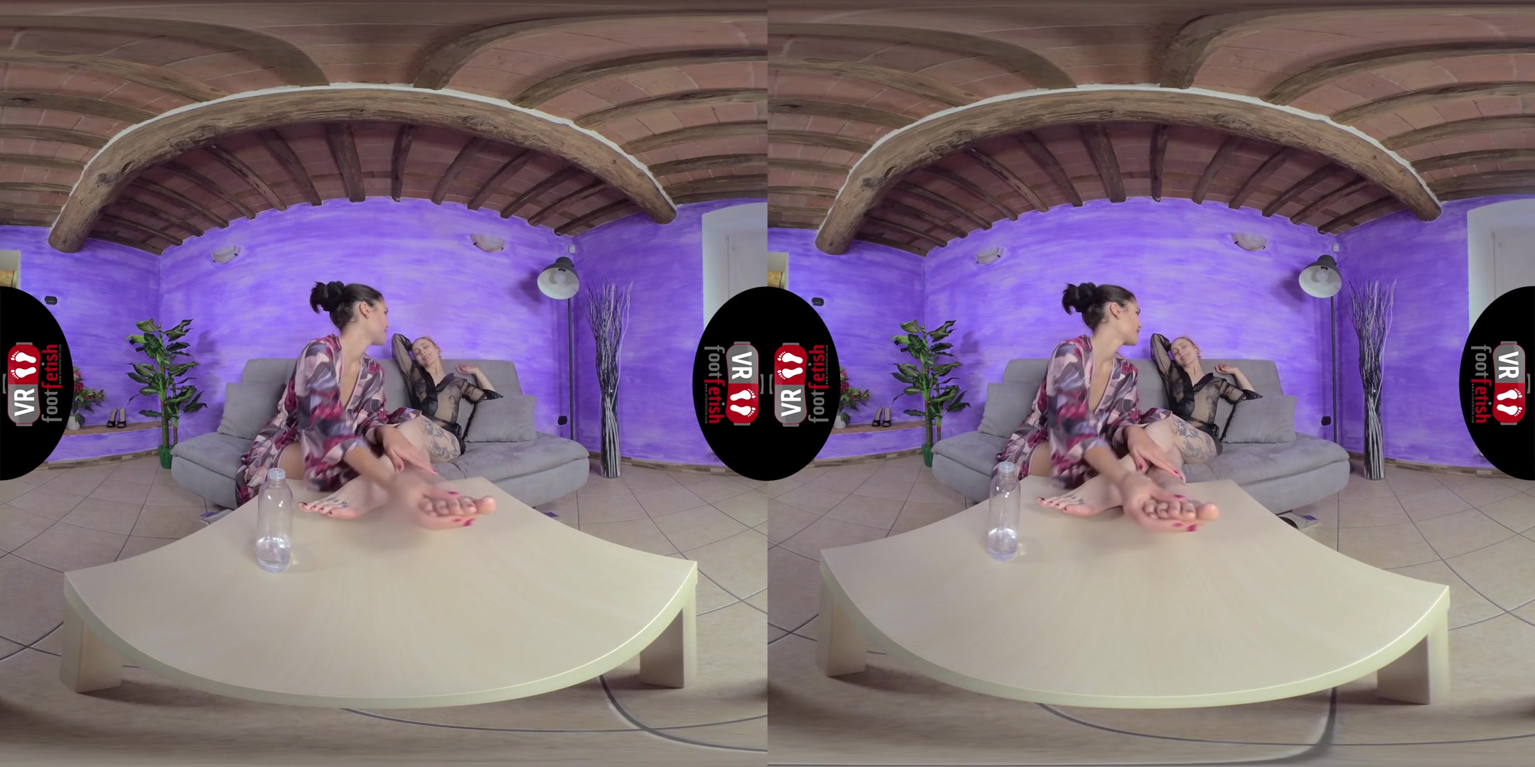 Sexy Chiara And Stella Massage Each Other's Feet With Oil - VRFootFetish