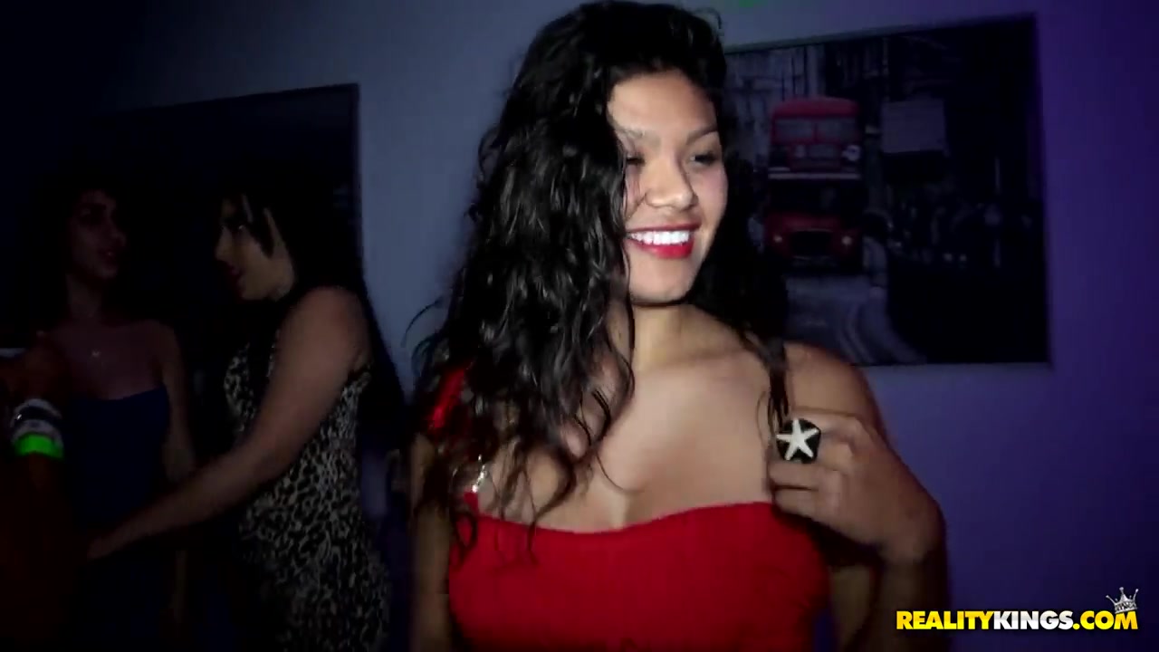 Aubrey Mae enjoys wild sex party in the night club