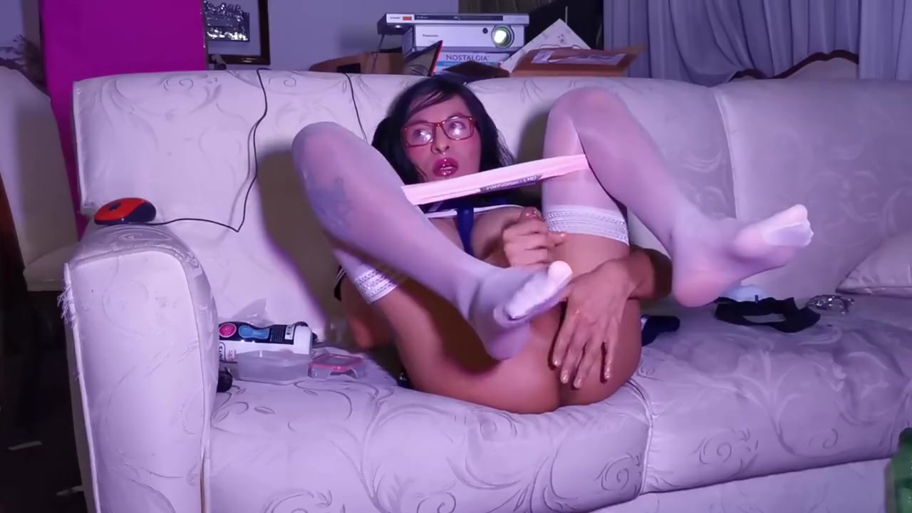Trans Fleshlight Dick Masturbation