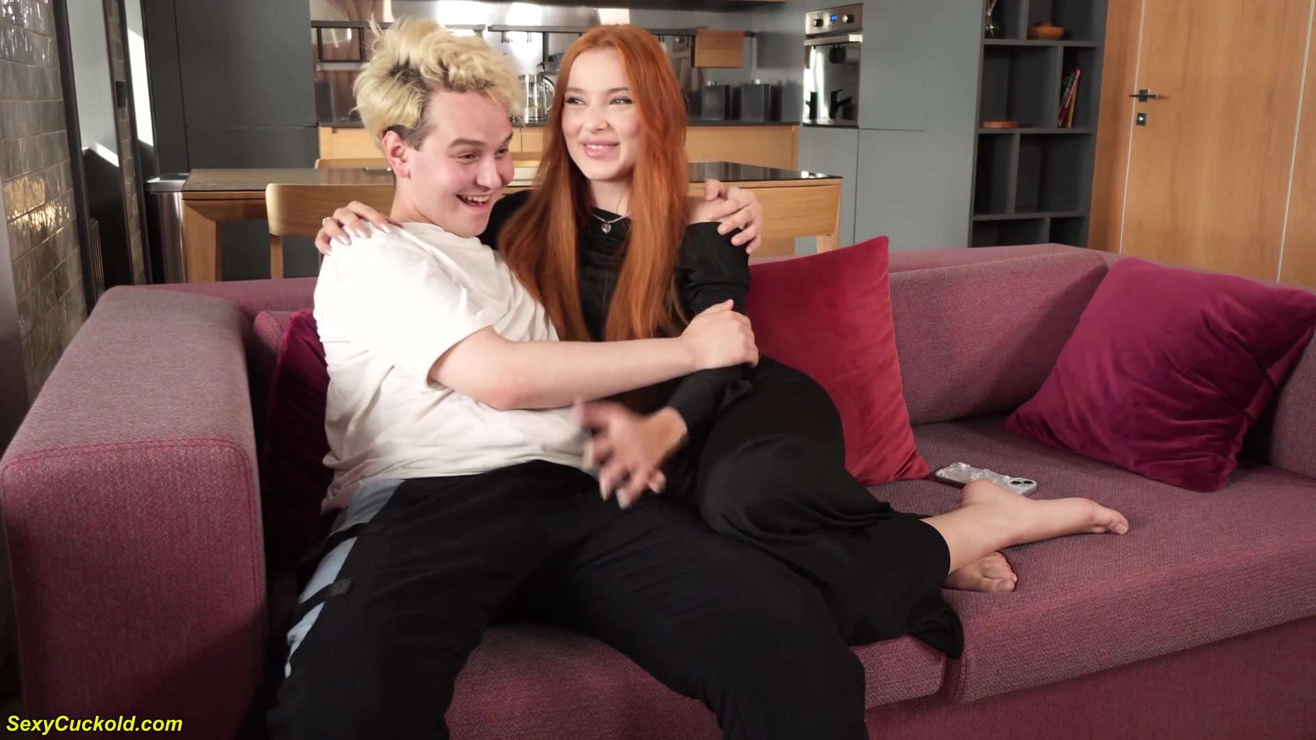 Rough Cuckold Becomes Her First DP Sex