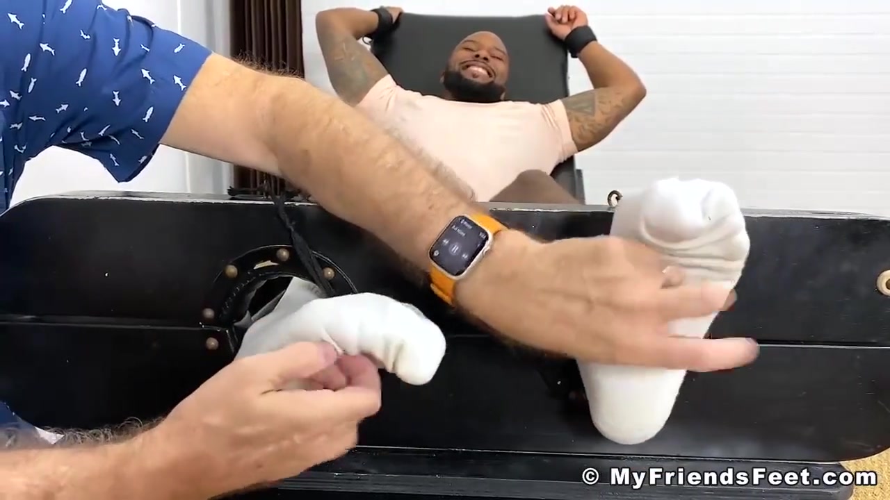 Submissive Black Hunk Dallas Tickle Tormented All Over Body
