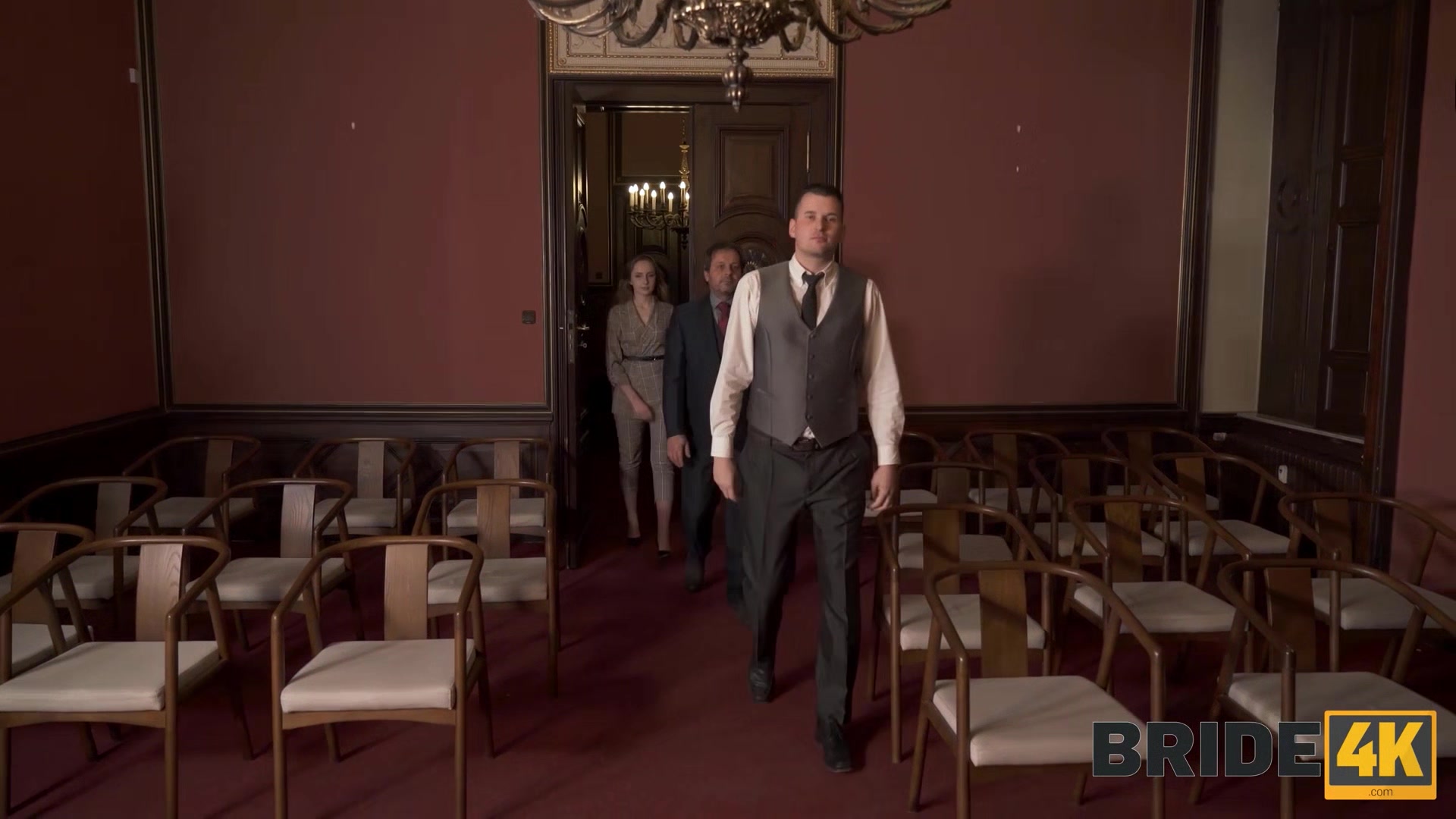 BRIDE4K. Small cheap wedding turns into public fucking action of the brides