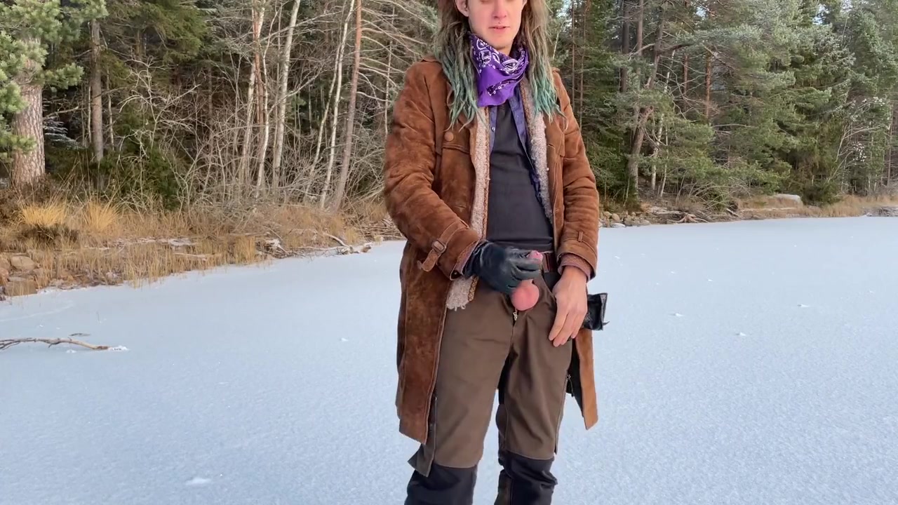 Jerking Off On A Frozen Lake - 4k 60fps