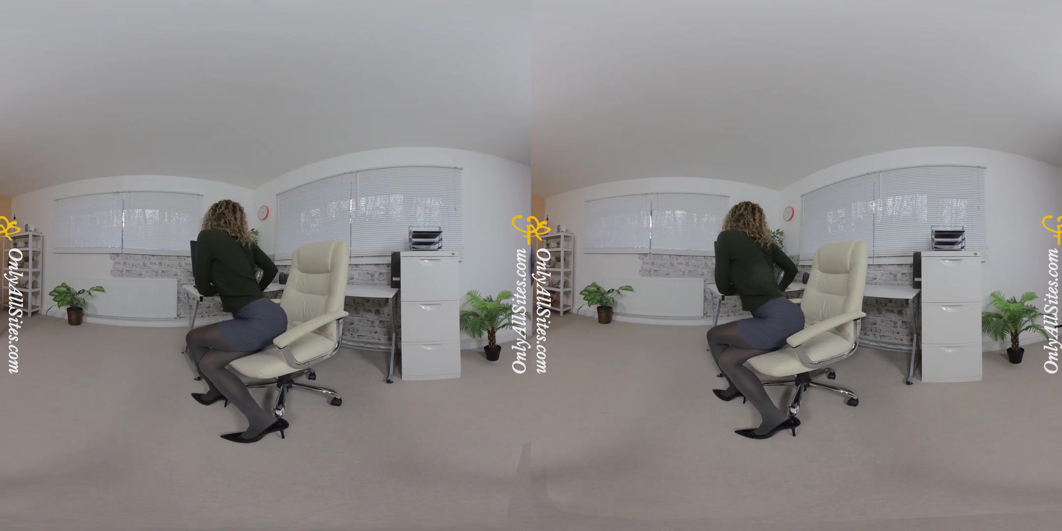 Natalia Forrest - Secretary; Sexy Secretary Shows off Her Ass in Pantyhose