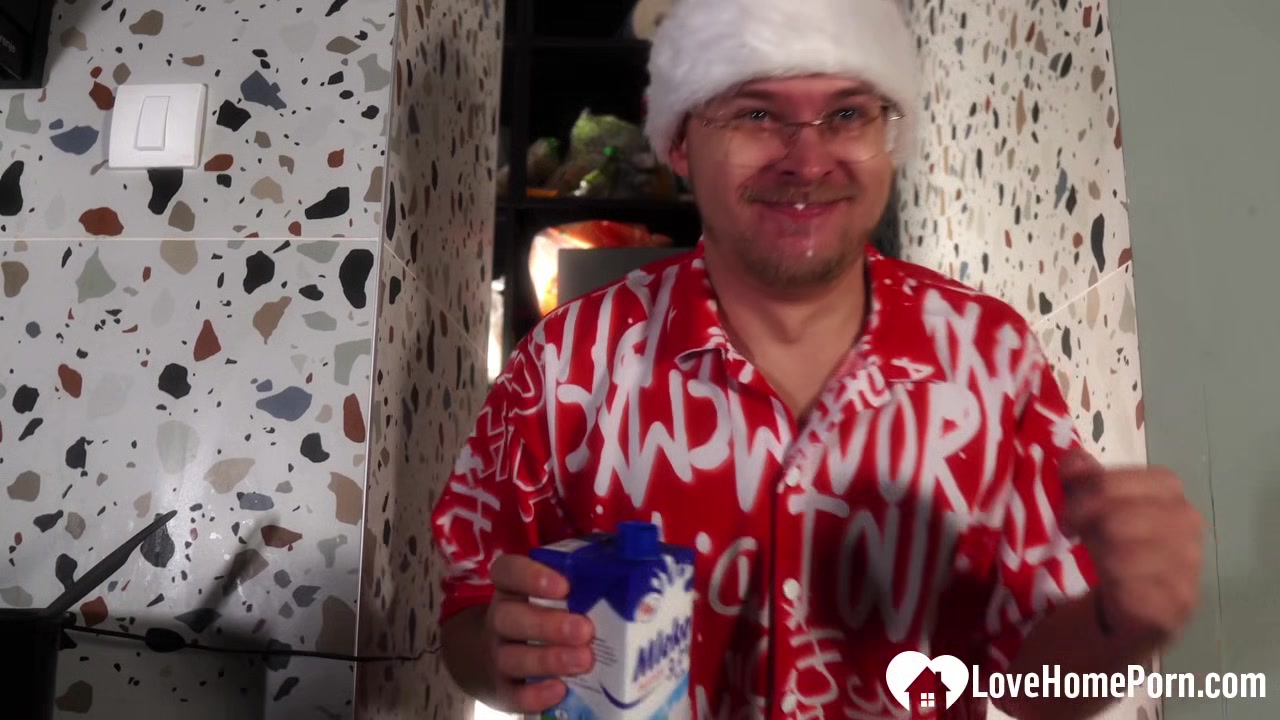 Our Naughty Christmas Kitchen Fuck Gets Exposed and She Loves It Rough