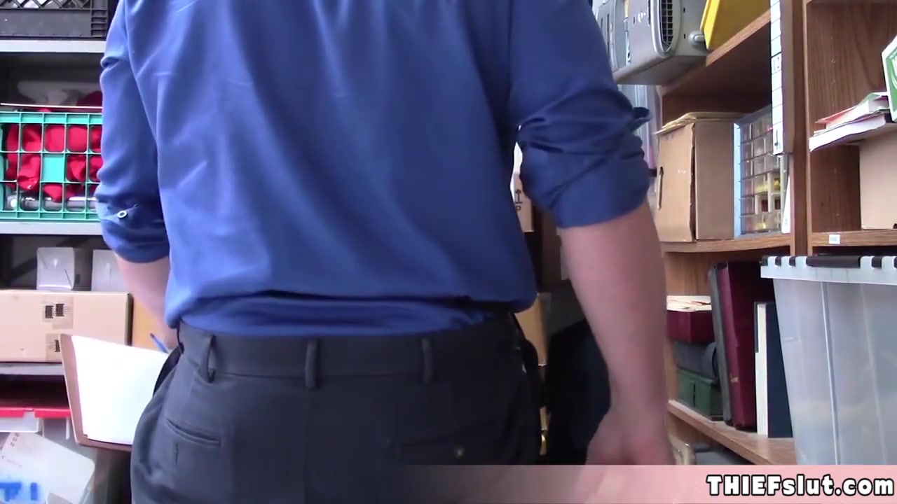 Pretty Shoplifter Finds Herself In A Strange Situation When The Mall Cop Whips Out His Big Cock
