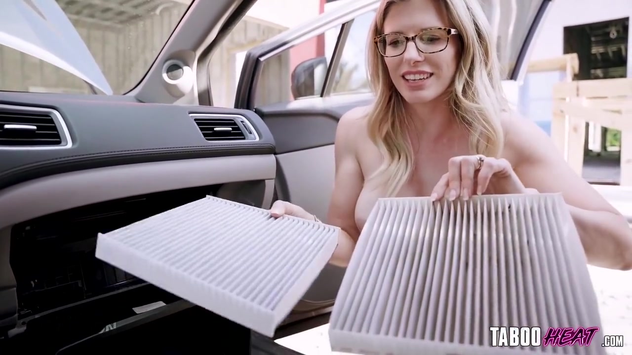 Changes Her Car Filter In The Buff With Cory Chase