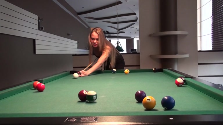 Hawt billiard game followed by the sex pair pairing off