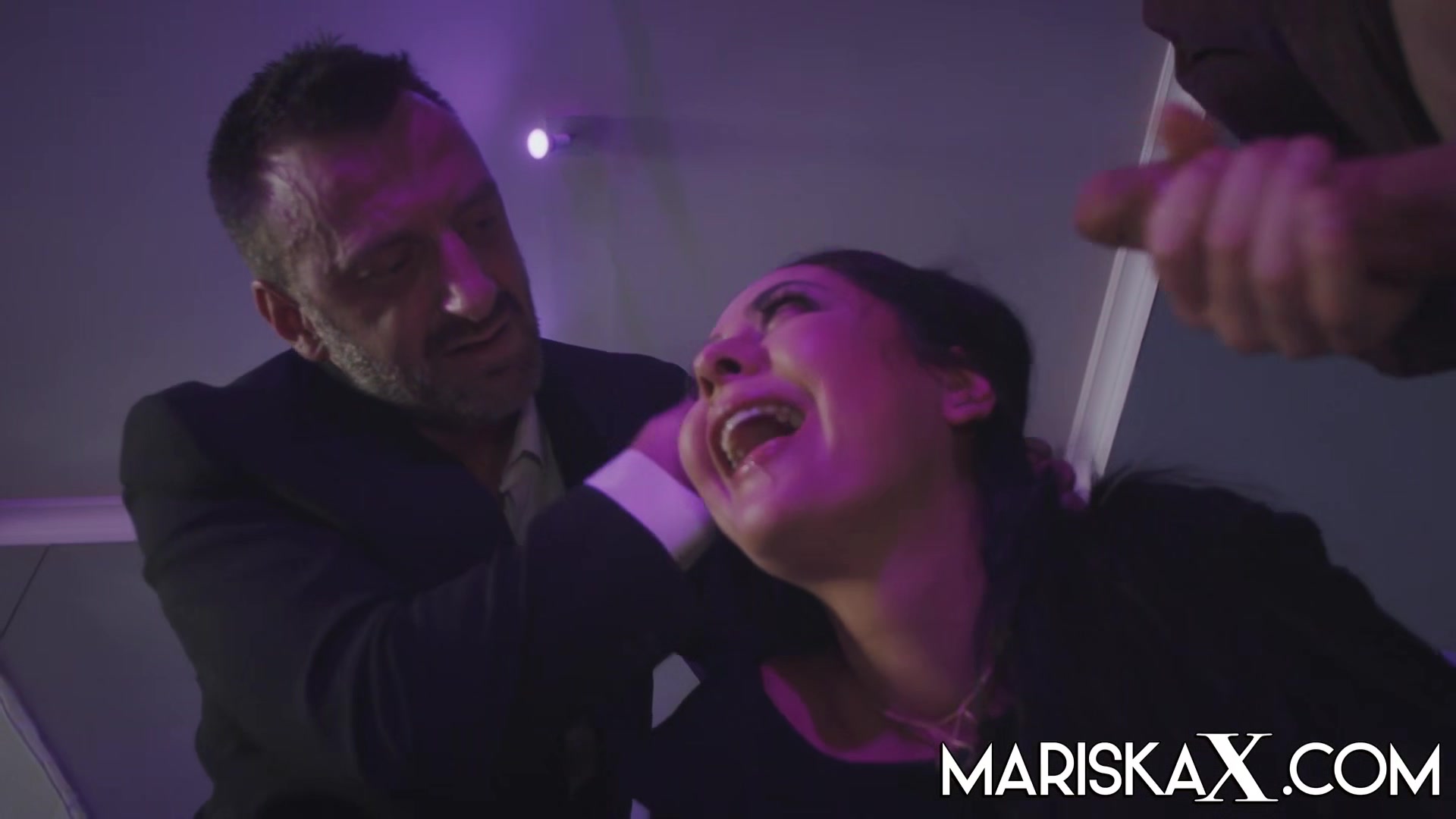 MARISKAX Mariska gets filled up by two big cocks