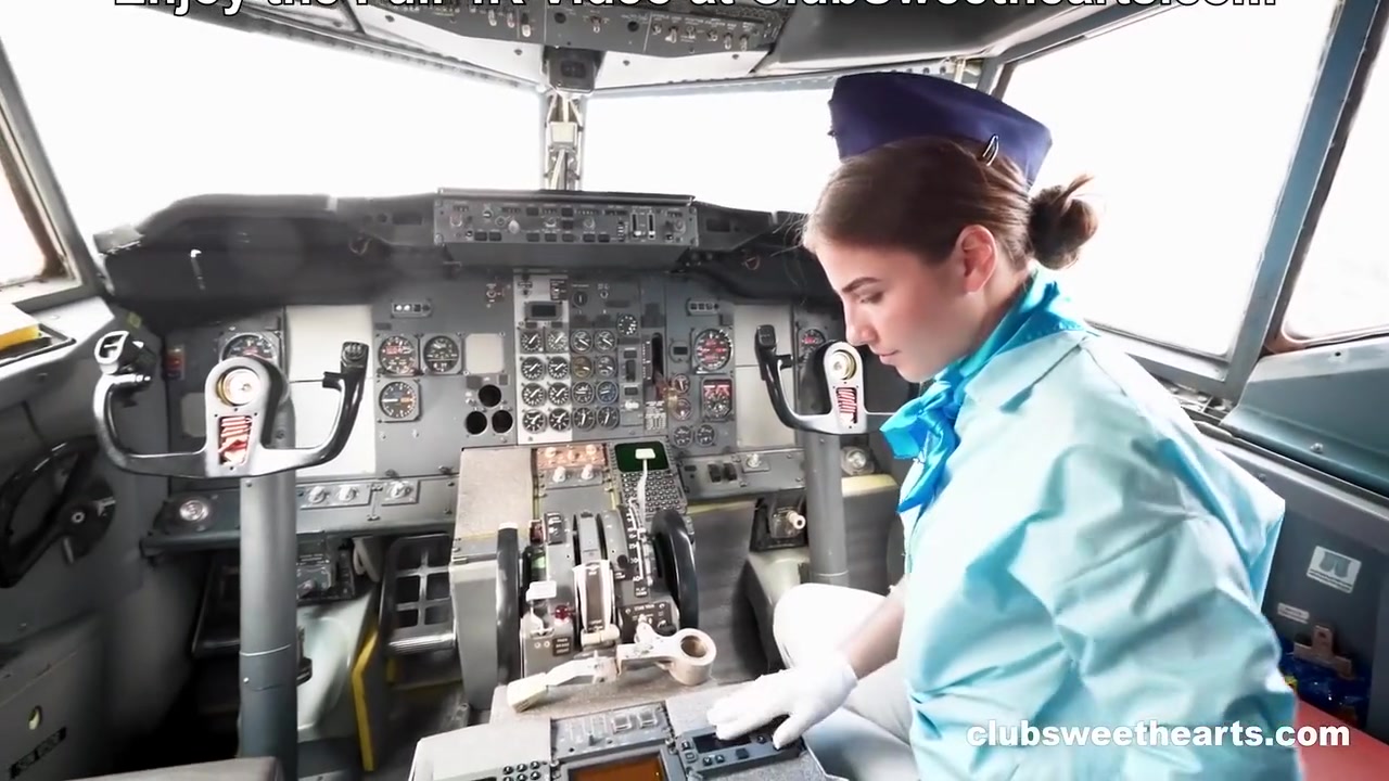 Milana Taylor In New Stewardess Aurora Pleasing Her Quim At Job Only At