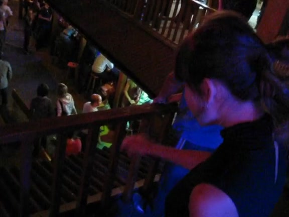 Sneaky blow job and hard sex in the club