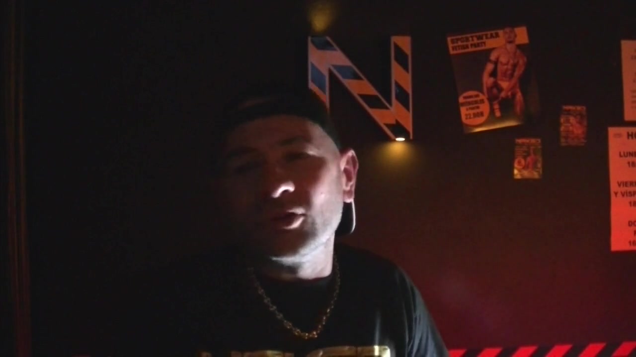Gay twink fucked by Rafa Marco in the sling of a naked bar - CrunchBoy