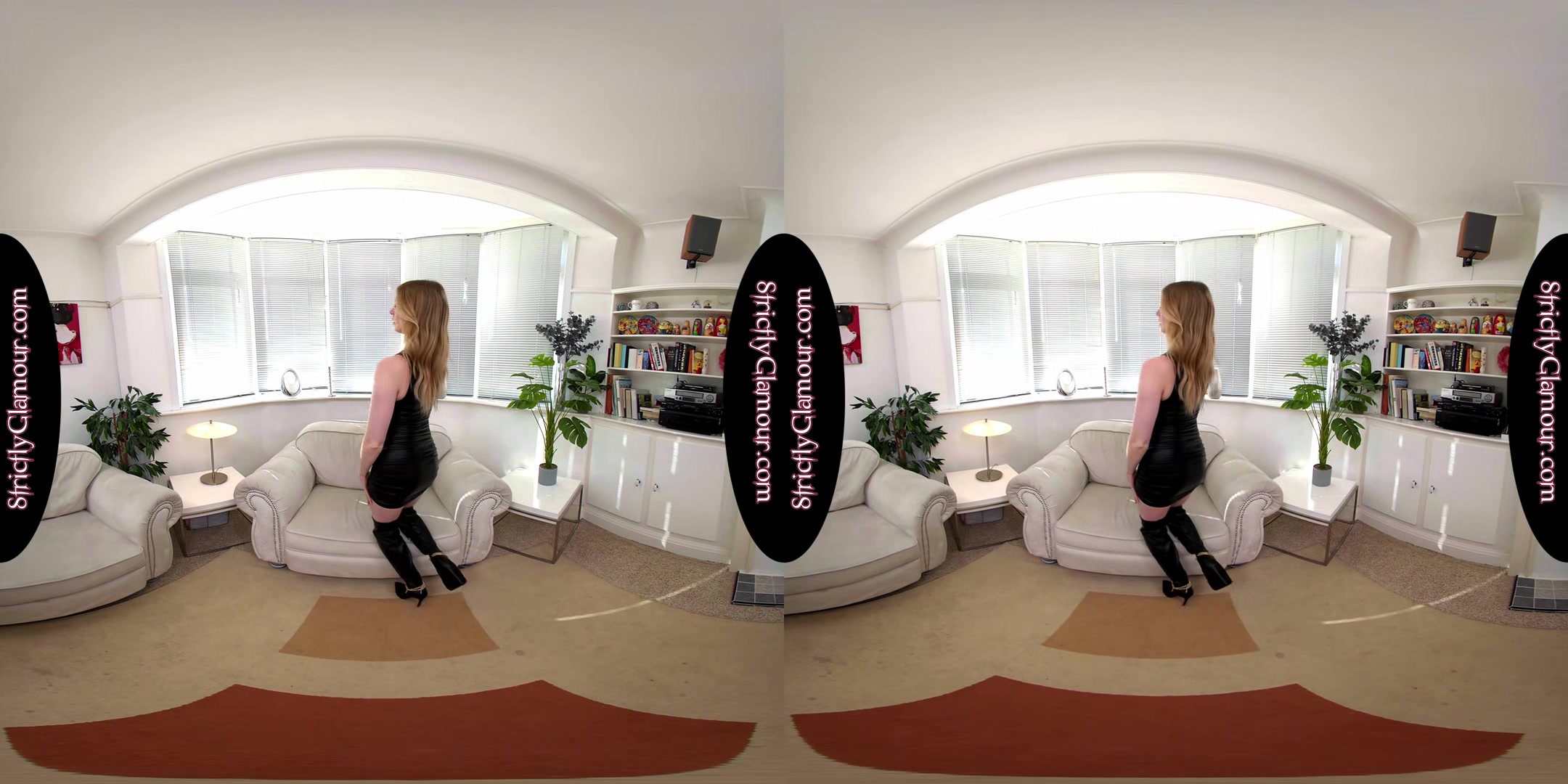Jessica B Black Skin Tight Dress To Birthday Suit; Boots - 8k Vr