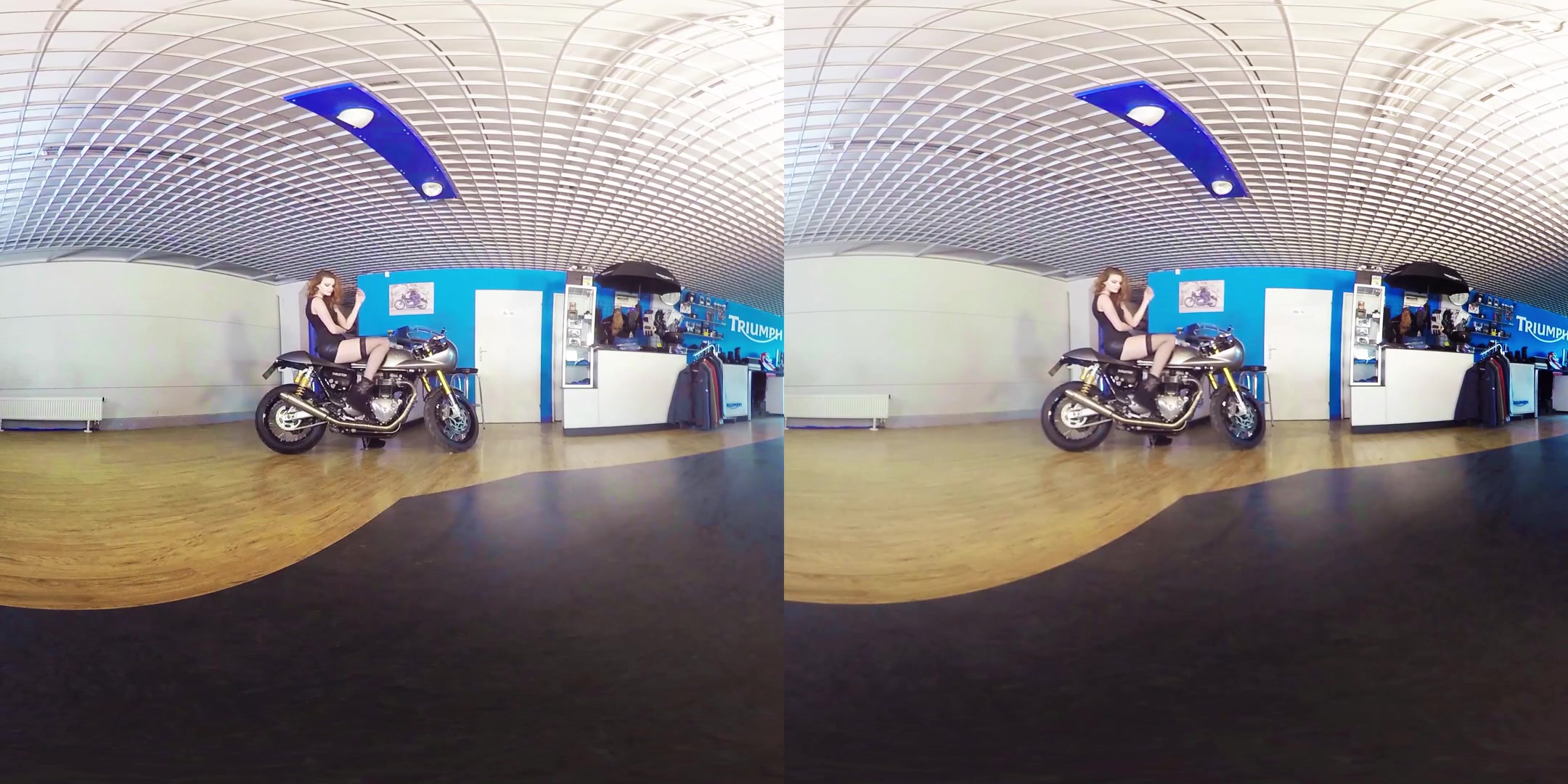 Klara in Leggy Redhead Klara Gets Naked with Her Bike - BravoModelsMedia