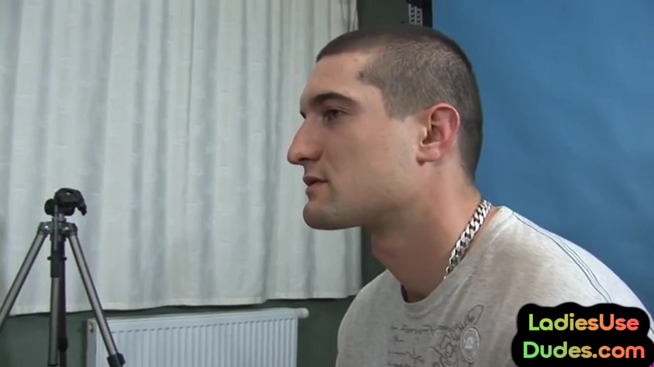 Busty British ladies fuck guy with strapon in threesome