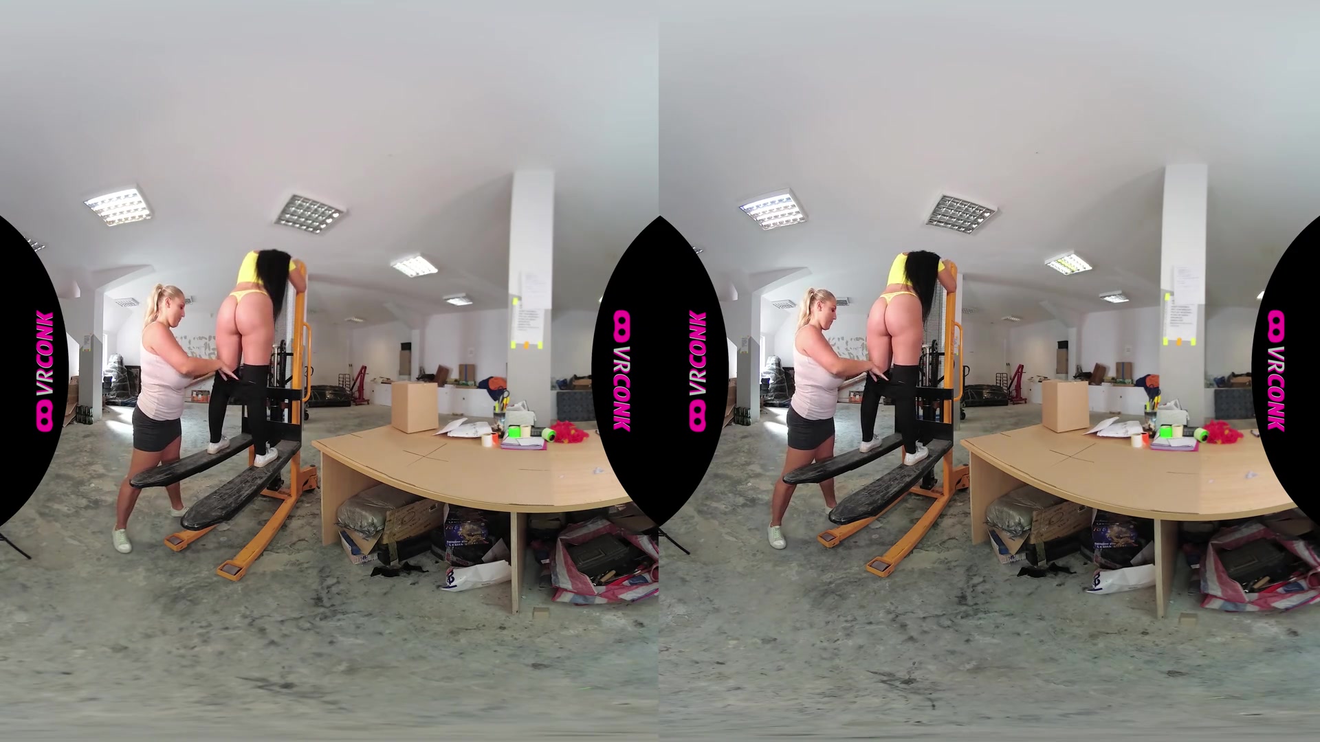 Jennifer Mendez in Lesbian Forklift - VRConk