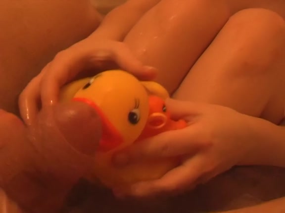 Babe strokes boyfriend's ramrod with feet