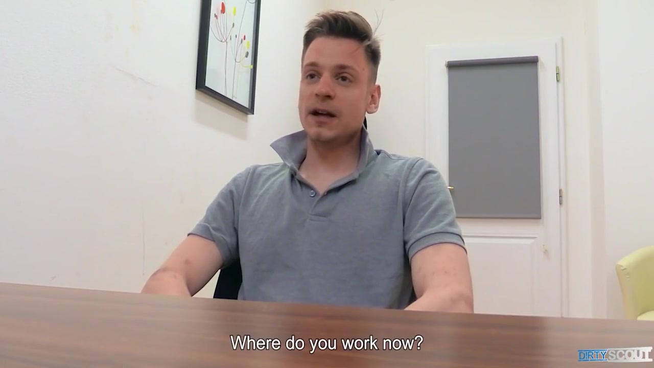In The Interview He Drops His Clothes On The Floor And Surprises Him With His Huge Boner
