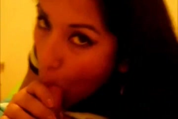 Nice Brazilian wench deepthroats dicks and she likes to do it
