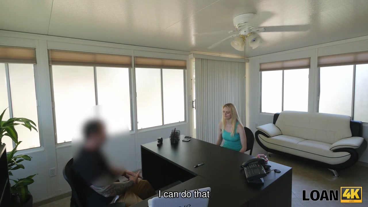 LOAN4K. Allie Rae tells she is a stripper so why loan agent gets horny