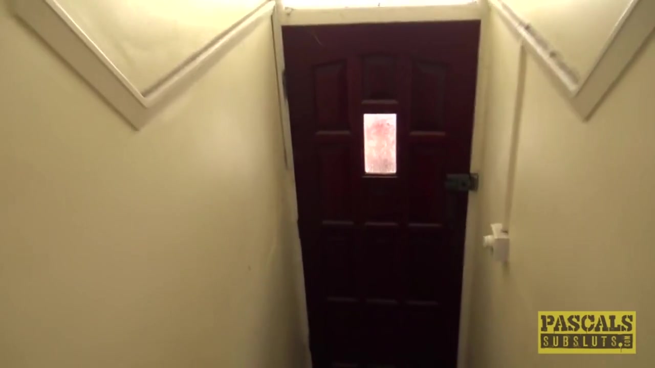 Blonde UK sub smashed by rough cock and cured with cum