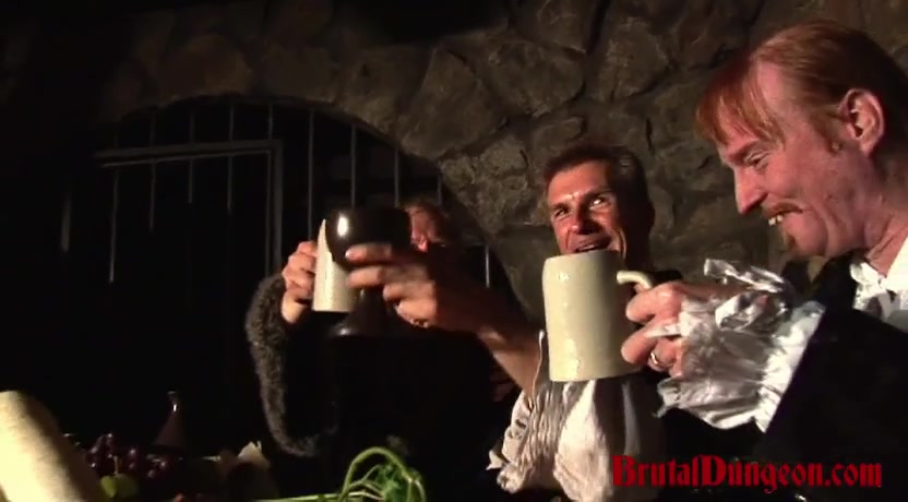 Blond Wench Magda Endures Extreme Food Play & BDSM Gang Bang