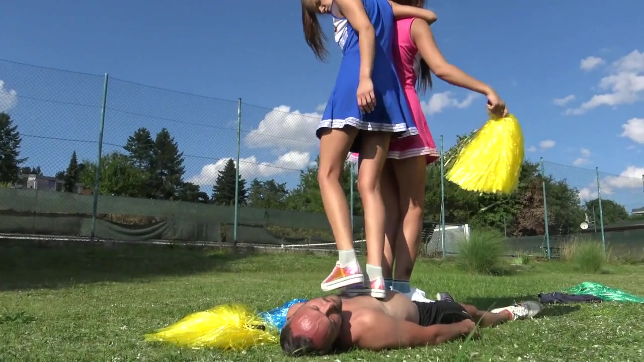 Cheerleader trampling fun by Femdom Austria
