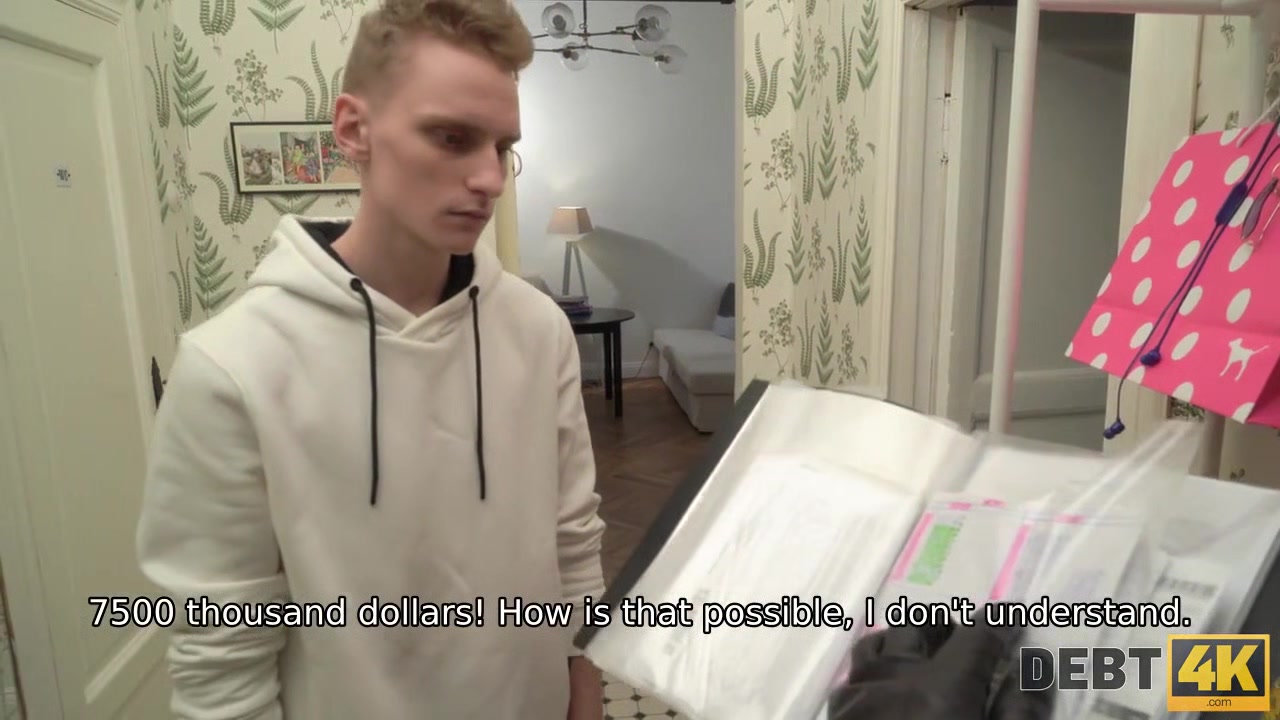 DEBT4k. Face-fuck and pussy-drilling for chick who loves shopping
