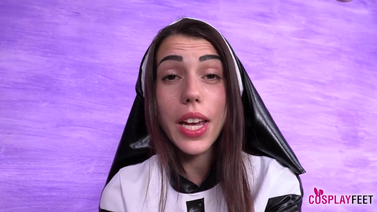 Dazzlingly beautiful Petra in a super sexy nun costume