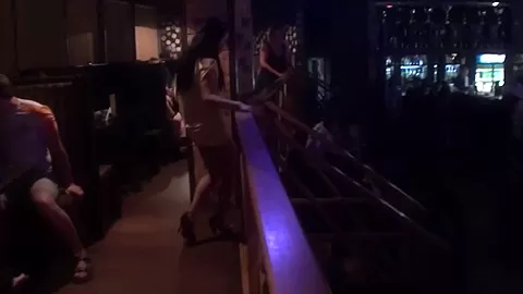 Bella Margo in black guy and an amateur hot girl enjoy striptease