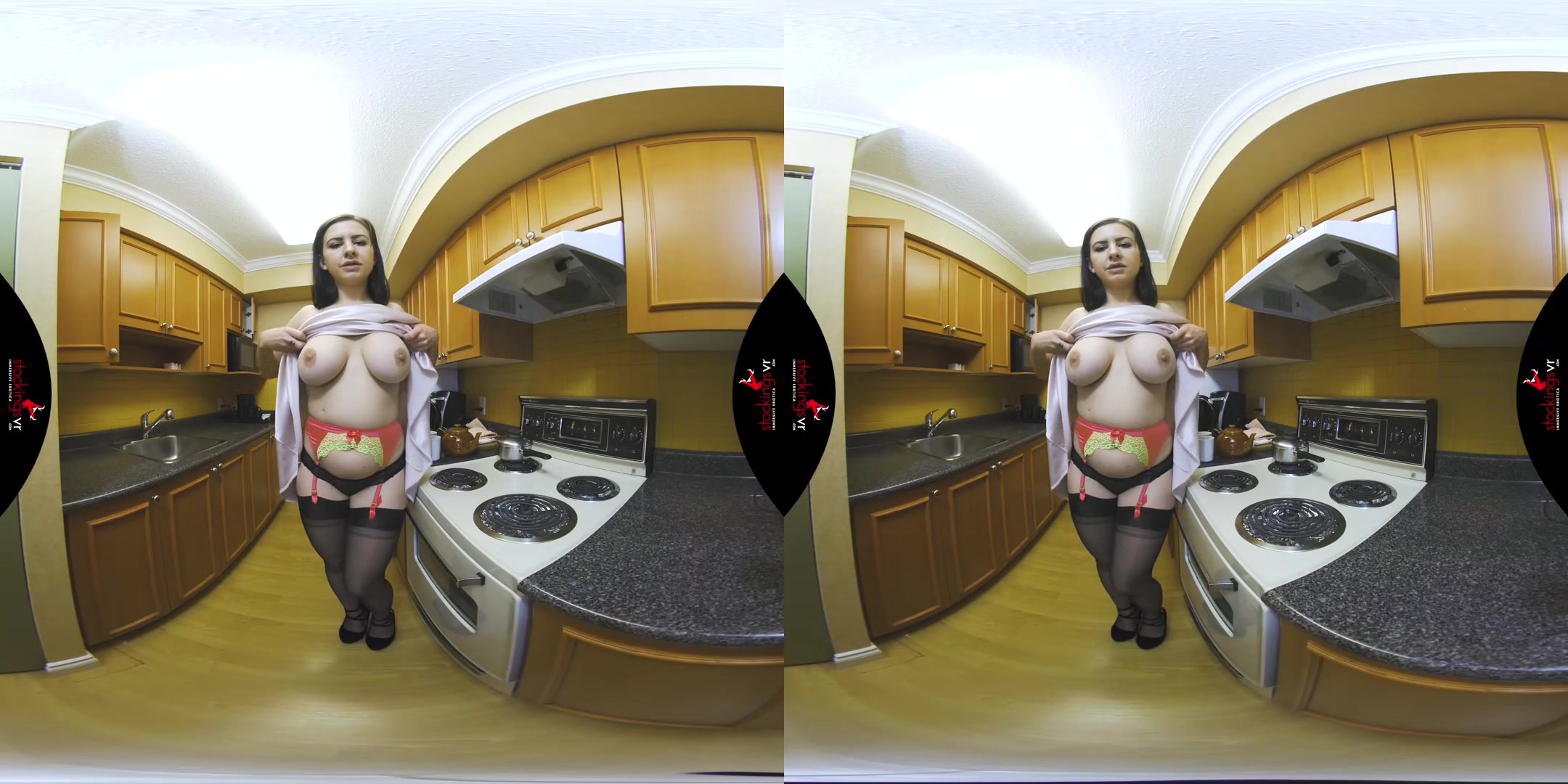 Tea time slip strip starring Tindra Frost
