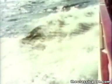 Furious threesome fuck on the yacht