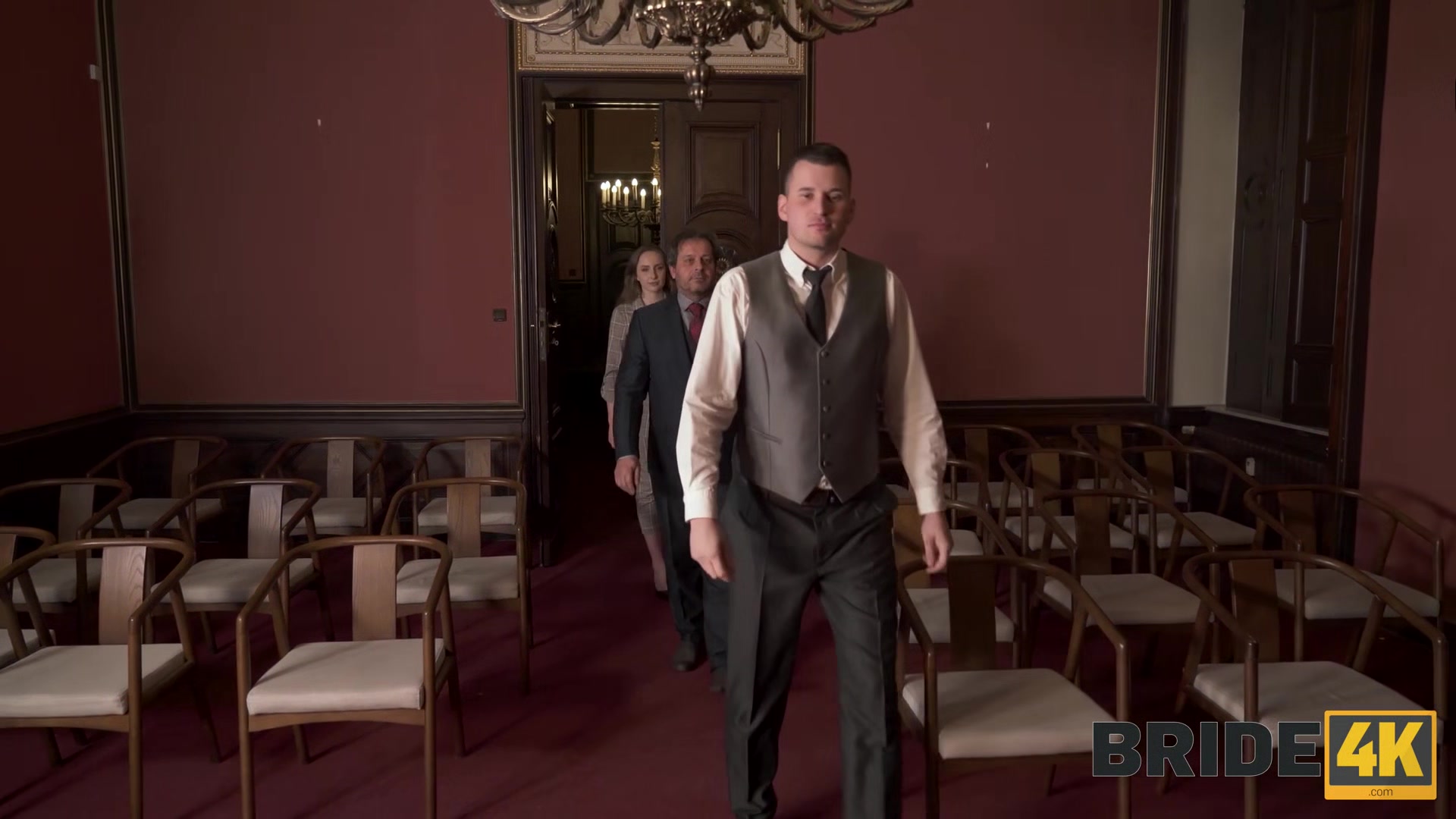 BRIDE4K. Couple starts fucking in front of the guests after wedding ceremony