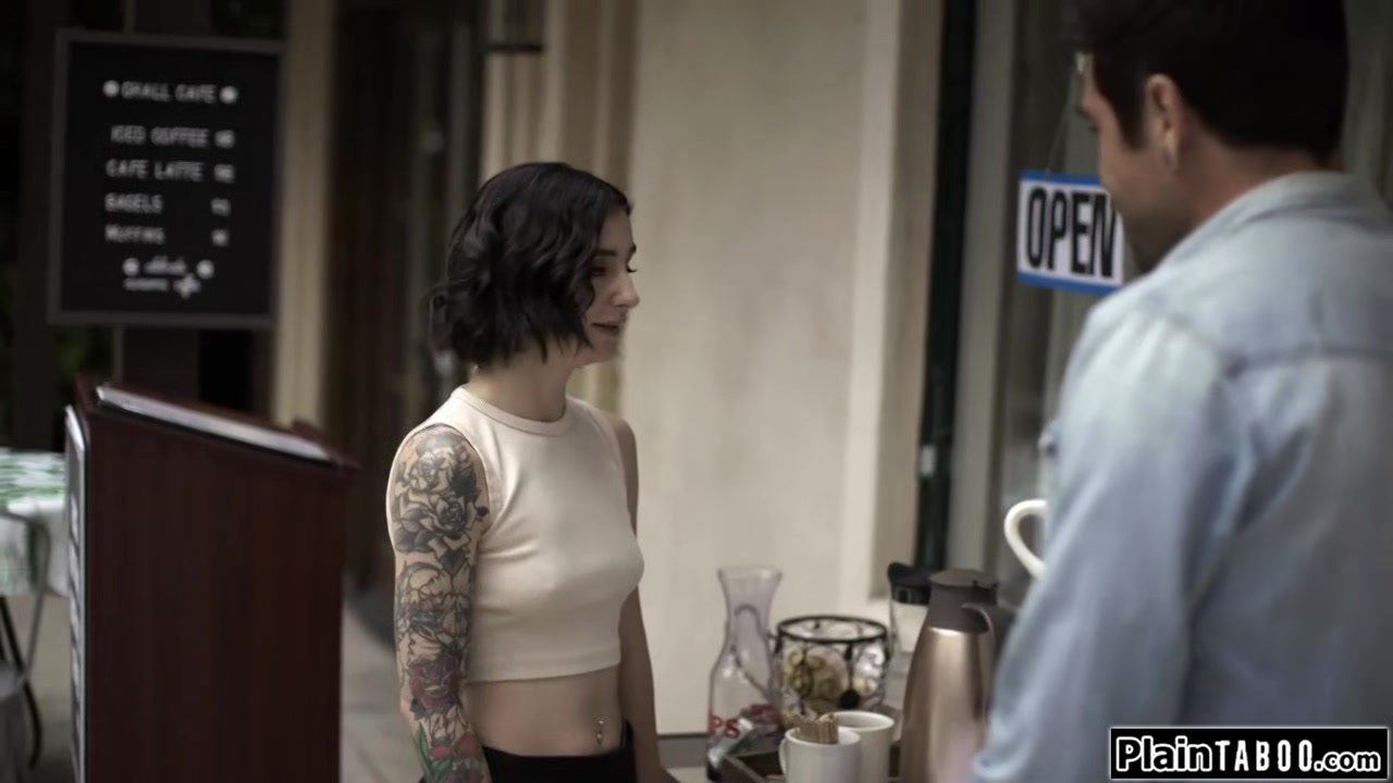 I tricked a petite small tits waitress into anal fucking her