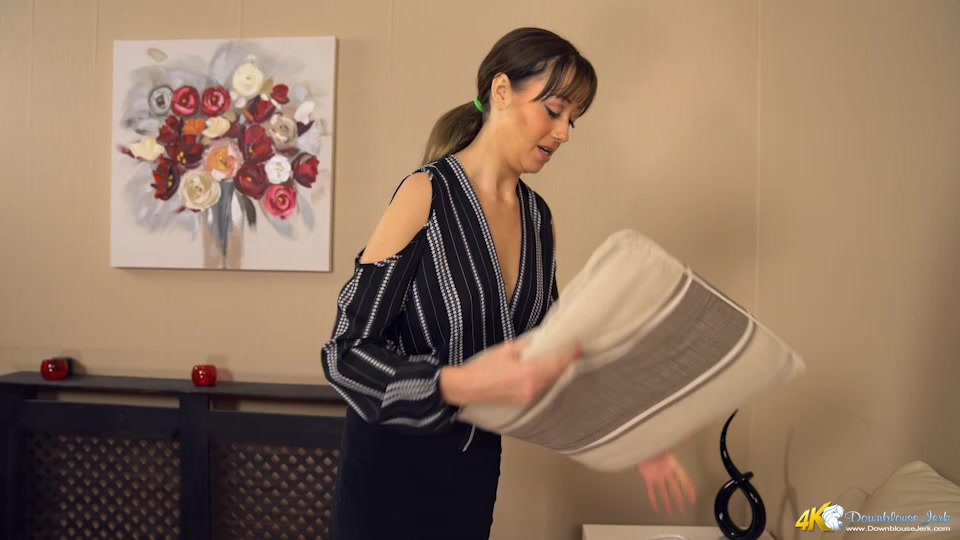 Jenny in Showing Too Much - DownblouseJerk