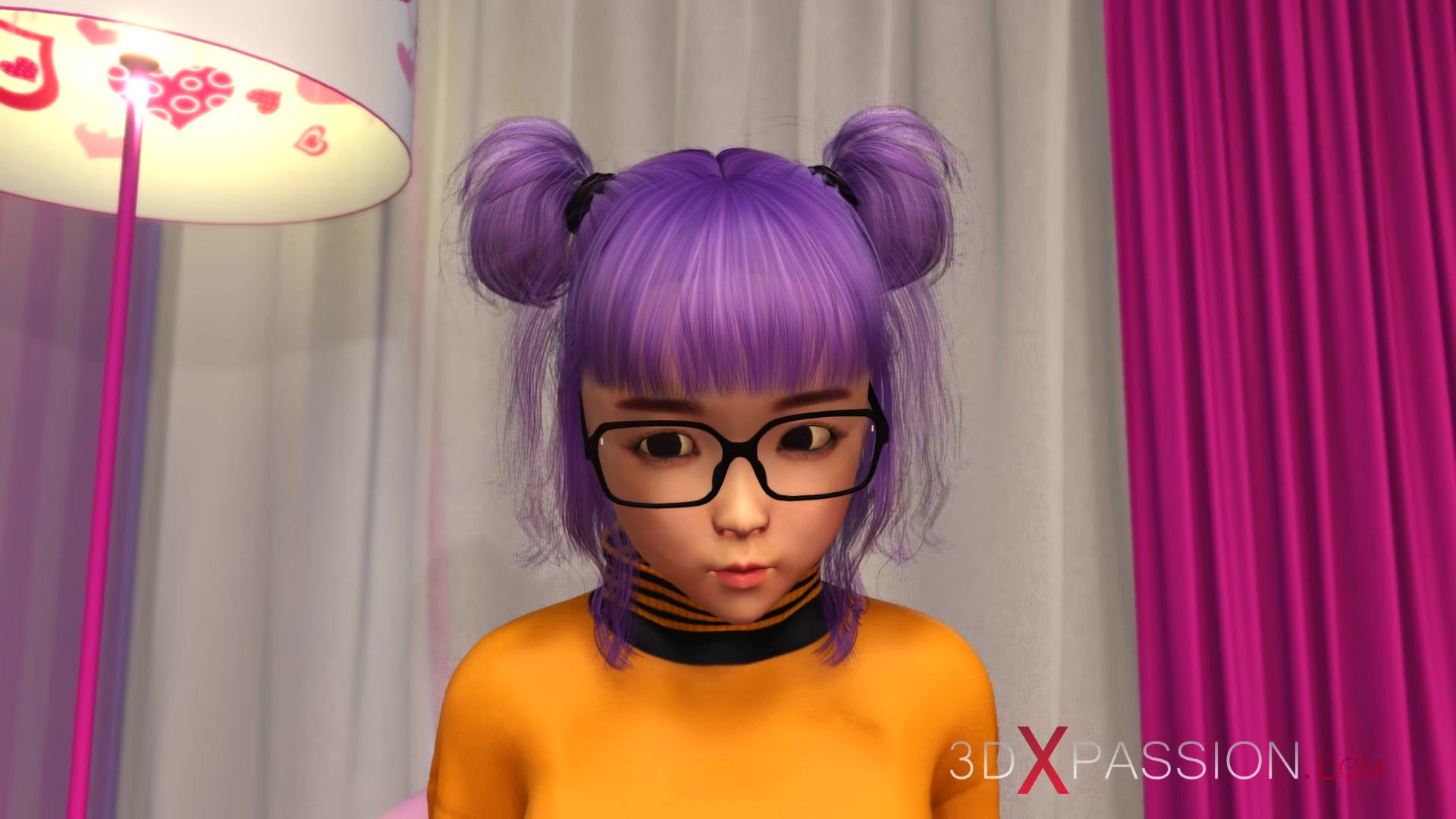 Japanese amateur teen 18+ nerd college girl in glasses getting fucked in the candy room