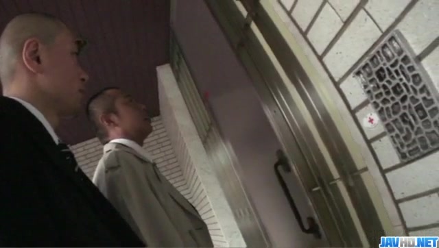 Kimono girl, Rinka Kanzaki, deals two massive cocks