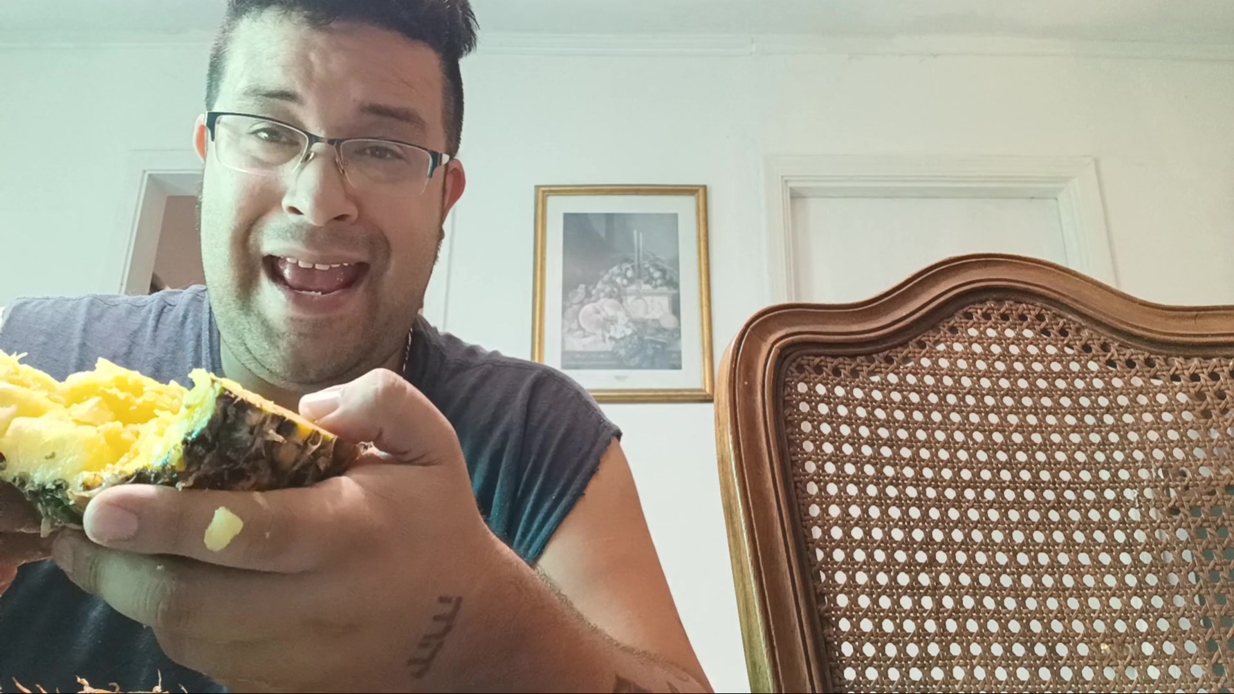 Eating Some Good Pineapple Yummy