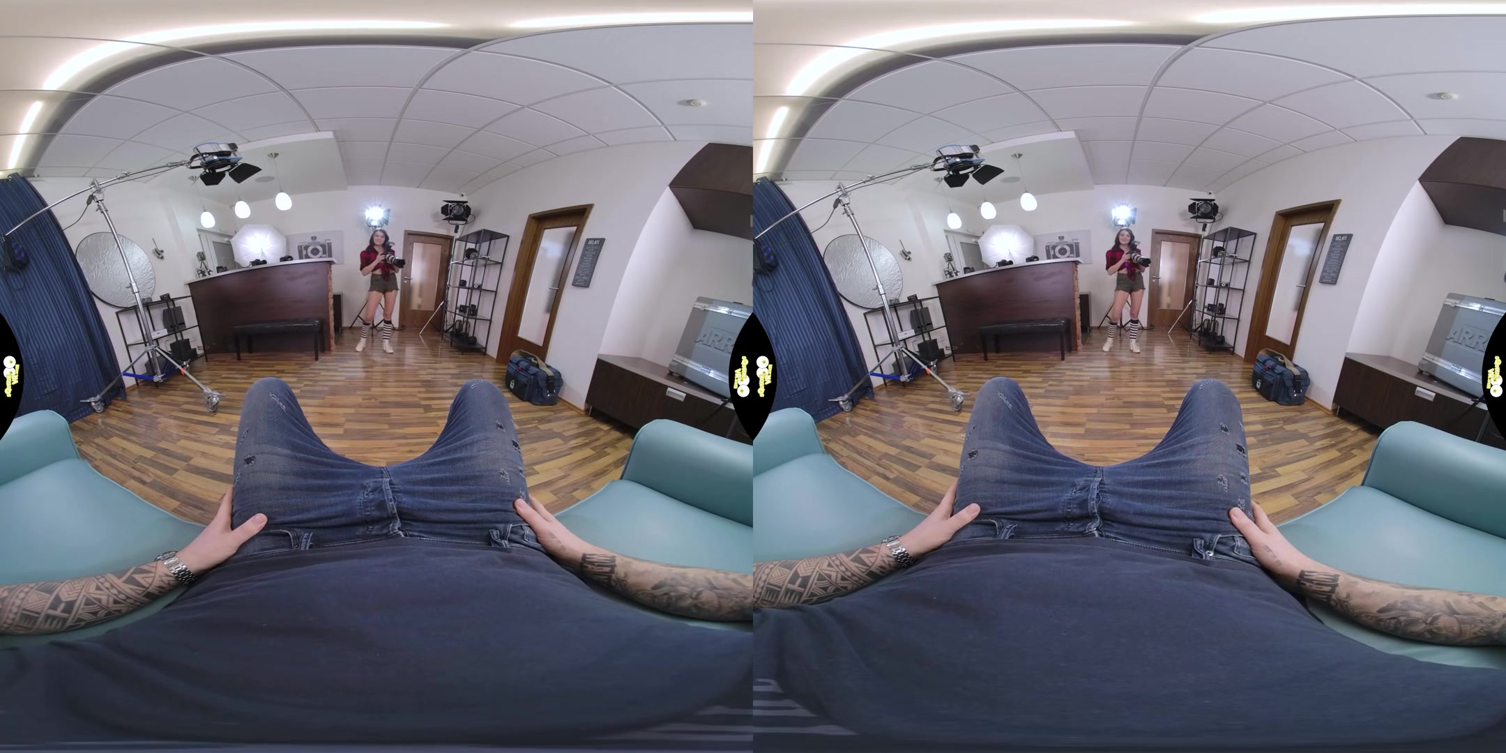 Stay In Studio with Horny - Photographer Katy Rose Gives you a Hot Blowjob Before she Fucks You